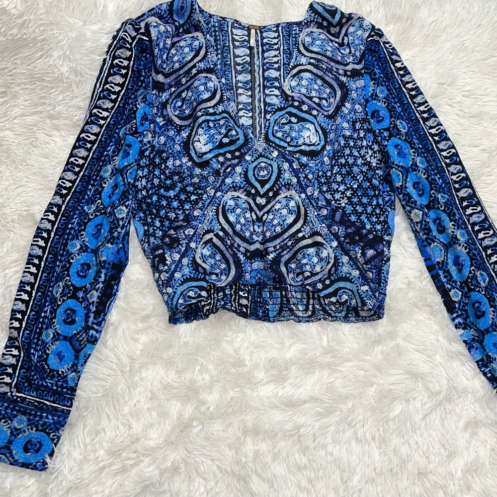 Free People Blue Top Size S